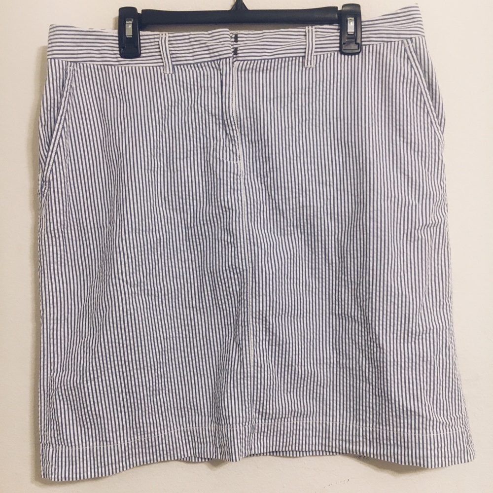 Women’s L. L. Bean seersucker skirt, size 14
